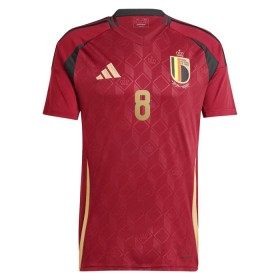 Fotbalové dres Belgie Tielemans 8 Domácí ME 2024 Krátký Rukáv